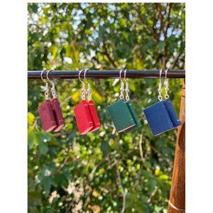 Book earrings , teacher earrings , student earrings , librarian principal